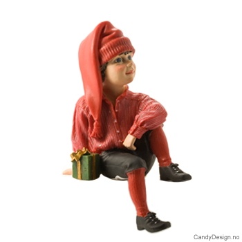 Carl larsson julebarn figur - Gutt med fot på benk