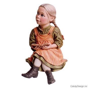 Carl Larsson barn - Pike med bok i hånden