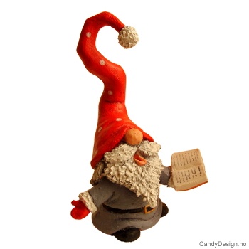 Syngende nisse med høy lue