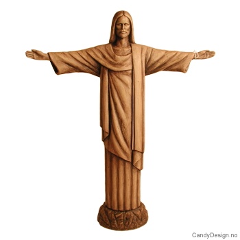 Christus i Rio skulptur - Rosa stein