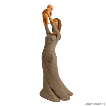 Mor med baby over hodet