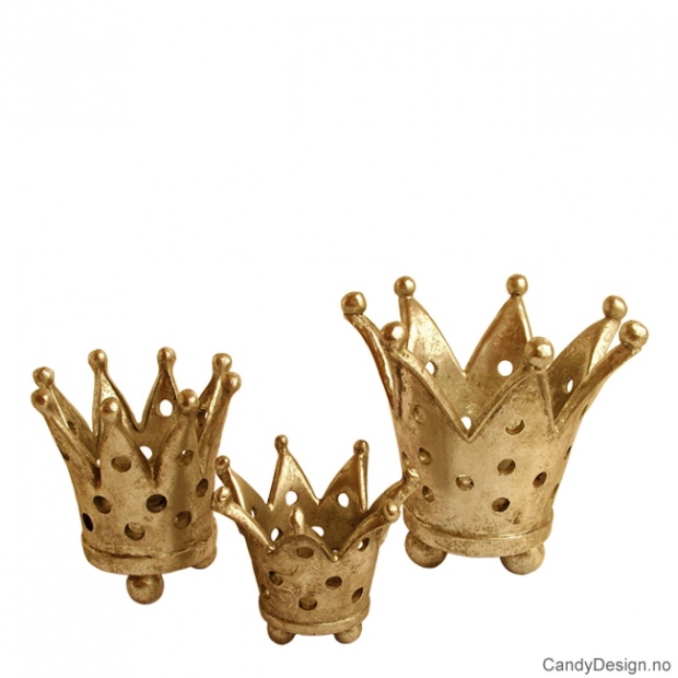 Telyskroner sølv assortert