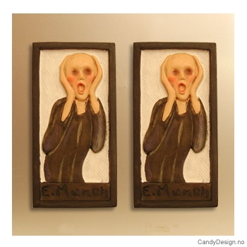 Skrik suvenir magnetplate etter Edvard Munch