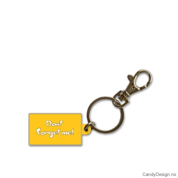 Nøkkelring - Don't forget me i gul