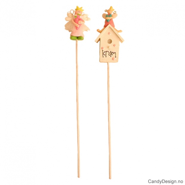 Blomsterpinner - hus + pike