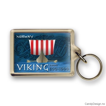 Vikingeskip fra siden suvenir nøkkelring