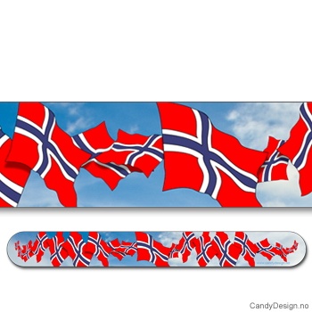 Suvenir neglefil - Norske flagg i vinden