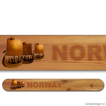 Suvenir neglefil  Vikingskip på tre med Norway